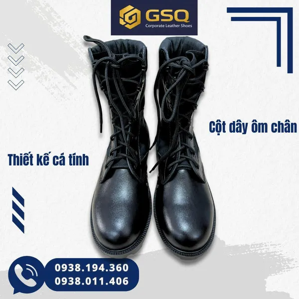 Giày Ghệt Nam Cao Cổ C32 Da Kết Hợp Bạt Bền Chắc