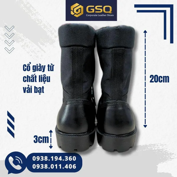 Giày Ghệt Nam Cao Cổ C32 Da Kết Hợp Bạt Bền Chắc