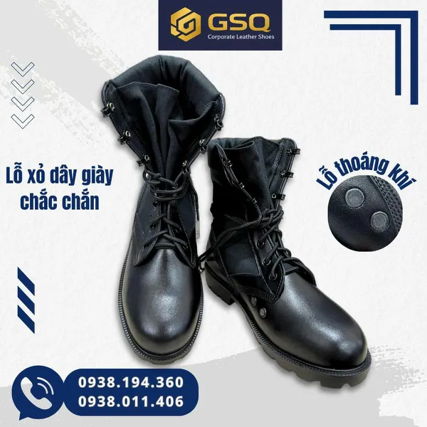 Giày Ghệt Nam Cao Cổ C32 Da Kết Hợp Bạt Bền Chắc