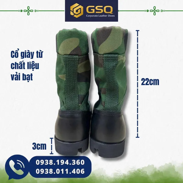 GIÀY BỐT DA CAO CỔ RẰN RI CHẤT LIỆU VẢI KẾT HỢP DA BÒ CAO CẤP 034