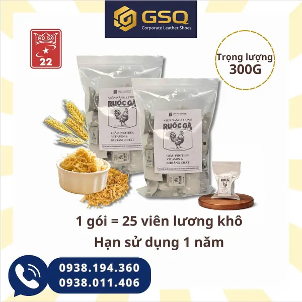 Viên Năng Lượng Ruốc Gà Giàu Protein, Vitamin & Khoáng Chất