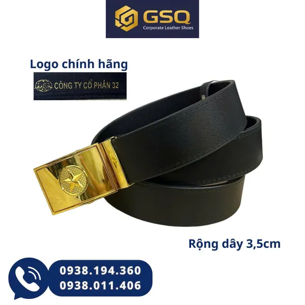 Dây Lưng, Dây Nịt Da Nam ASECO 32 (Kiểu Tá)  – Da Bò Thật, Khóa Tự Động Sang Trọng