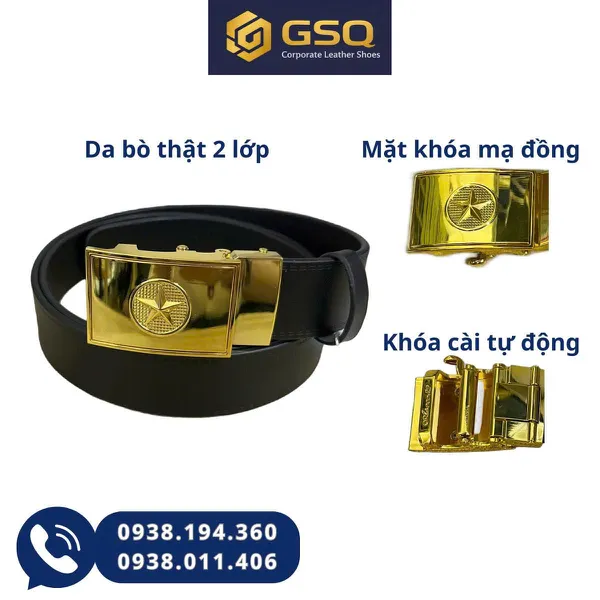 Dây Lưng, Dây Nịt Da Nam ASECO 32 (Kiểu Tá)  – Da Bò Thật, Khóa Tự Động Sang Trọng