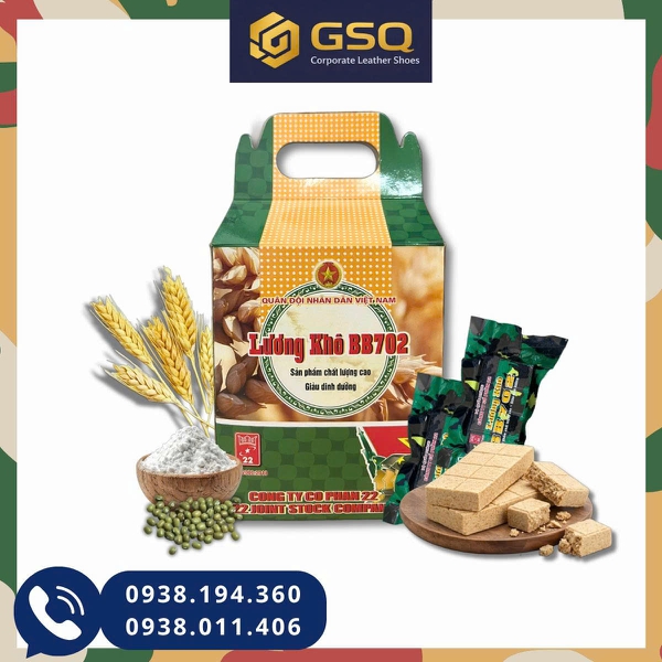 Lương Khô Quân Đội BB702 Công Ty 22 - 1 Hộp 10 Phong 700G ( 1 thùng 6 hộp)