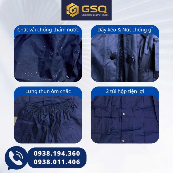 Bộ Áo Mưa Màu Tím Than Cao Cấp, Bền, Chống Mưa Siêu Tốt - Sản Phẩm Của Công Ty Cổ Phần 26