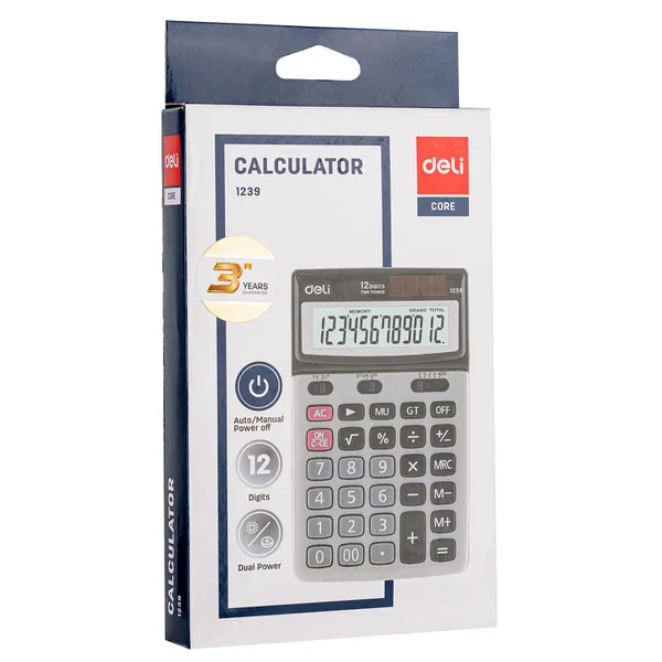 Máy tính kỹ thuật 12 số Deli E1239