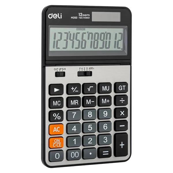 Máy tính 12 số kim loại Deli M350