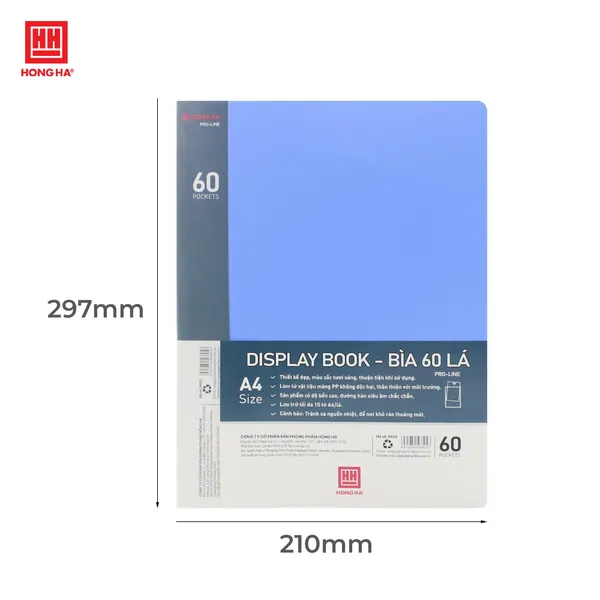 Bìa 60 lá Hồng Hà A4 - 6605