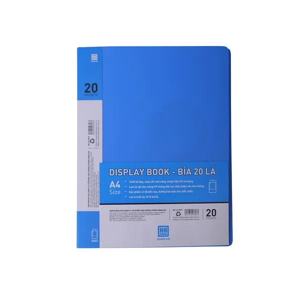 Bìa 20 lá Hồng Hà A4 6603