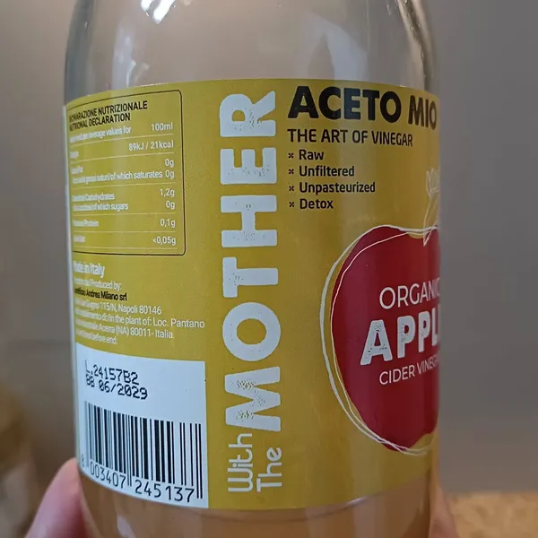 Giấm táo hữu cơ pha mật ong