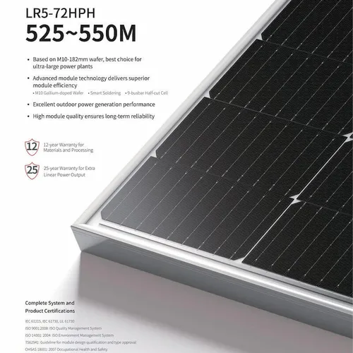 Pin Longi 535W | Tấm pin LONGI solar công suất cao hai mặt kính