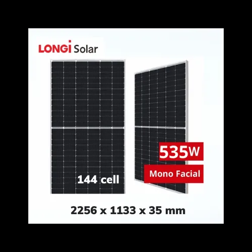 Pin Longi 535W | Tấm pin LONGI solar công suất cao hai mặt kính
