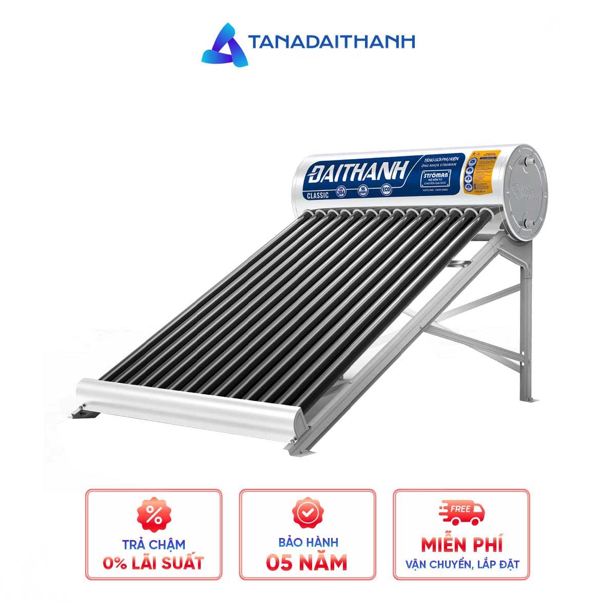 Máy nước nóng năng lượng Inox 304