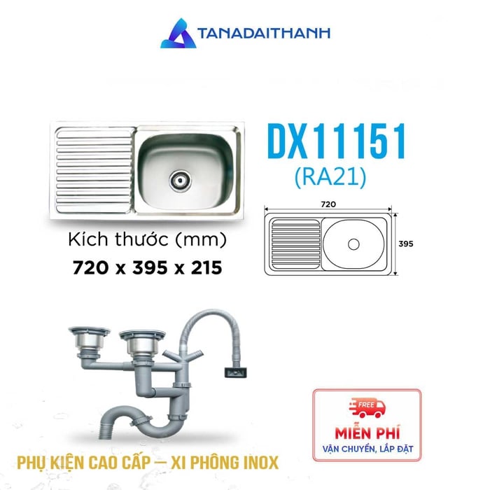 Chậu rửa Đại Thành DX11151 (RA 21)