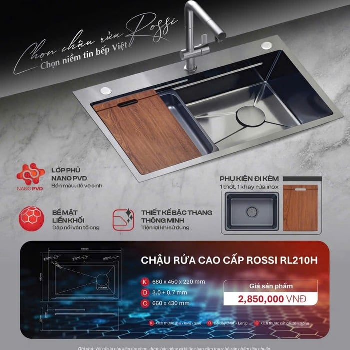 Chậu rửa Đại Thành RL210H