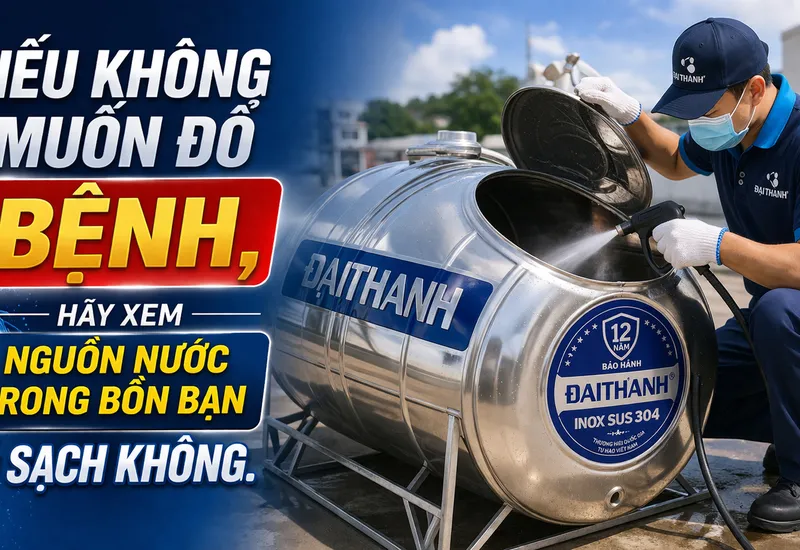 Hướng dẫn vệ sinh bồn nước tại nhà đơn giãn nhất. Ai cũng làm được