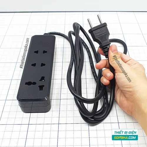 SOPOKA Ổ Cắm Điện 3 Lỗ 2200W Lõi Sứ Chịu Nhiệt Chống Va Đập 3K3 / 3K5