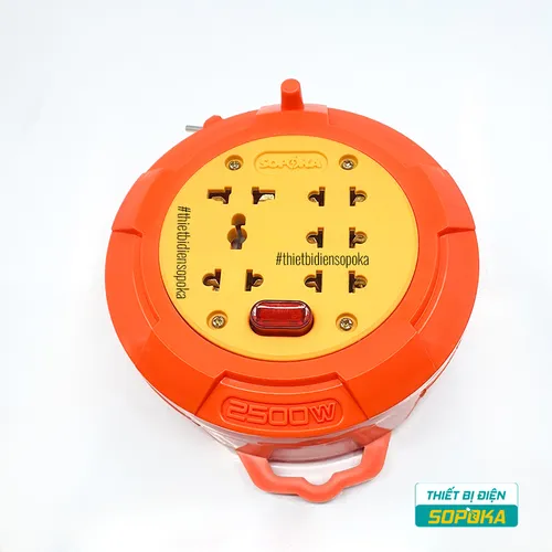 Ổ Cắm Điện Quay Cuộn Dây 2500W 10A 220V R45/R75/R95 SOPOKA