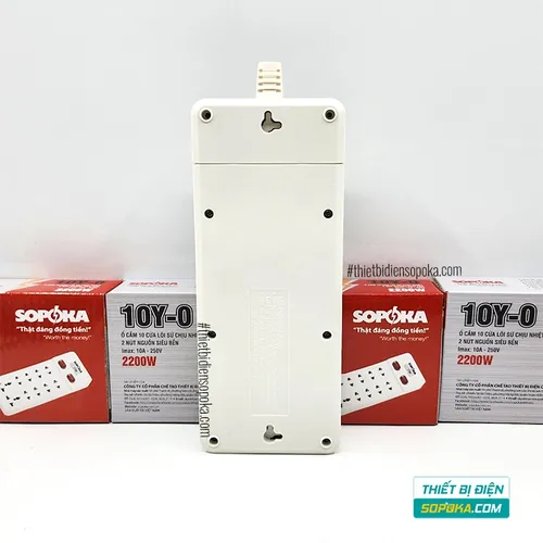 Ổ Cắm Điện 10 Lỗ 2200W Không Dây Lõi Sứ 10Y-0 SOPOKA
