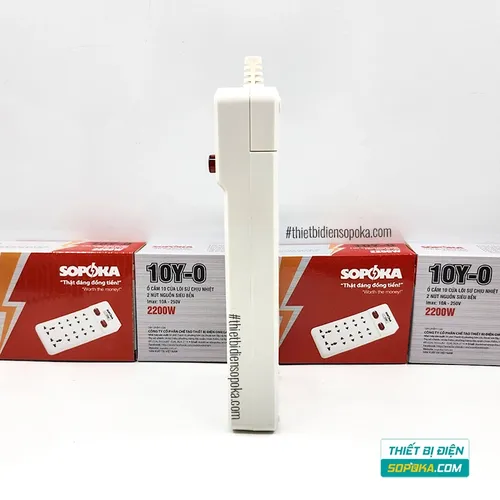 Ổ Cắm Điện 10 Lỗ 2200W Không Dây Lõi Sứ 10Y-0 SOPOKA