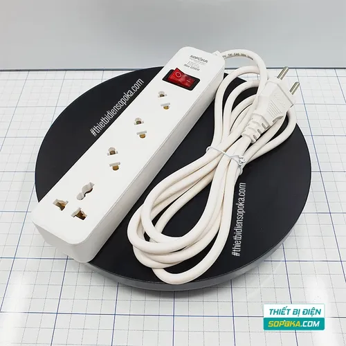 Ổ Cắm Điện 4 Lỗ Chéo Lõi Chịu Nhiệt 2200W 10A 4A2 SOPOKA