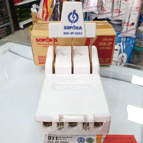Cầu Dao Đế Sứ 3 Pha 3P 60A 600V D11 SOPOKA