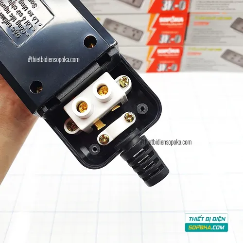 Ổ Cắm Điện 3 Lỗ Lõi Sứ Không Dây 2200W 10A 3K-0 SOPOKA
