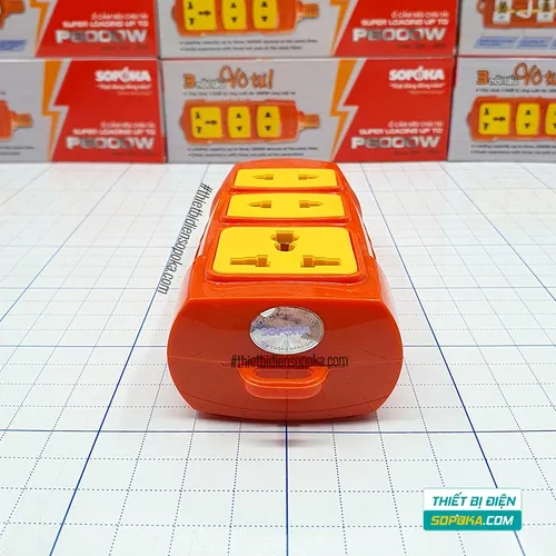 Ổ Cắm Điện 3 Lỗ 6000W Lõi Sứ Không Dây P6000W SOPOKA