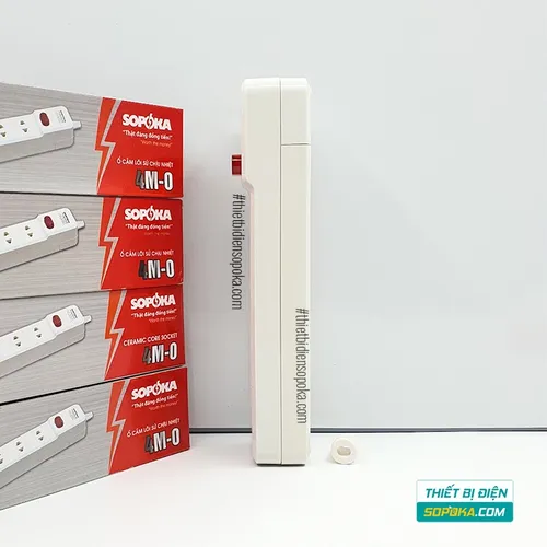 Ổ Cắm Điện 4 Lỗ Lõi Sứ Không Dây 2200W Có Công Tắc 4M-0 SOPOKA