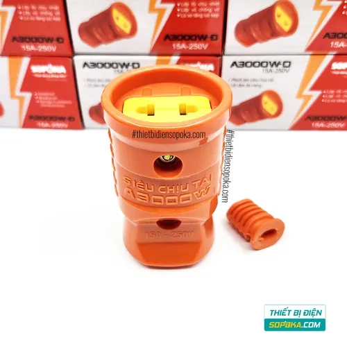 Phích Cắm Điện Âm Siêu Chịu Tải 3000W 15A 220V A3000W-Đ SOPOKA