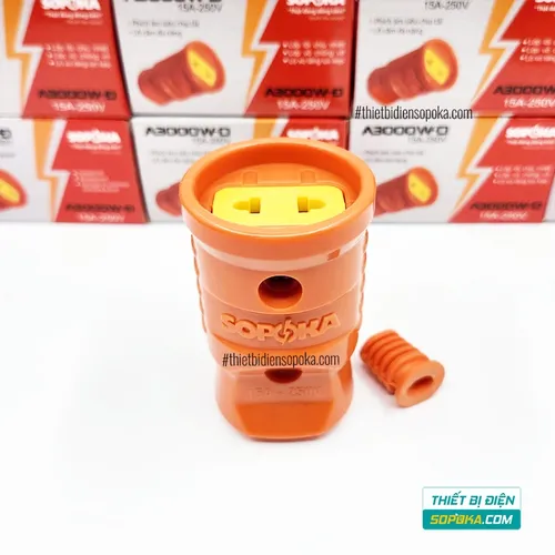 Phích Cắm Điện Âm Siêu Chịu Tải 3000W 15A 220V A3000W-Đ SOPOKA