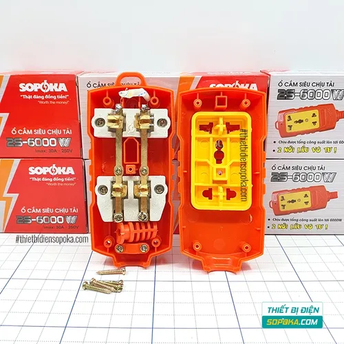 Ổ Cắm Điện 2 Lỗ Không Dây 6000W 2S-6000W SOPOKA