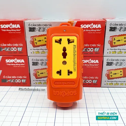 Ổ Cắm Điện 2 Lỗ Không Dây 6000W 2S-6000W SOPOKA