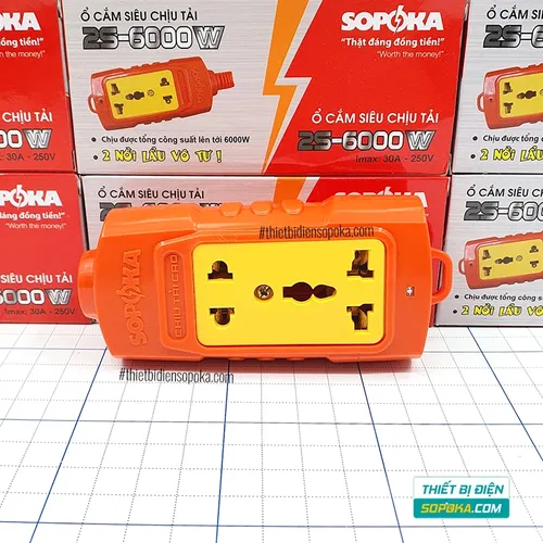 Ổ Cắm Điện 2 Lỗ Không Dây 6000W 2S-6000W SOPOKA