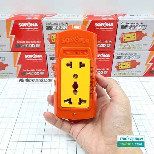 Ổ Cắm Điện 2 Lỗ Không Dây 6000W 2S-6000W SOPOKA