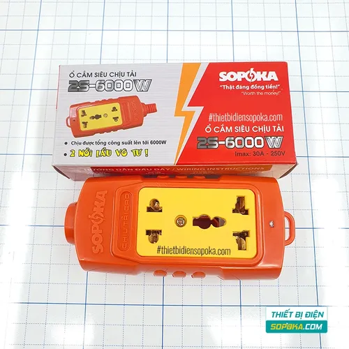 Ổ Cắm Điện 2 Lỗ Không Dây 6000W 2S-6000W SOPOKA