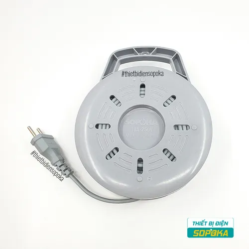 Ổ Cắm Điện Quay Cuộn Dây Tròn 2200W 10A Q45G/Q75G SOPOKA
