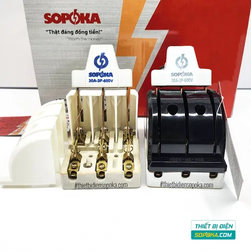 Cầu Dao Đảo Đế Sứ 3 Pha 3P 2N 600V 30A D26/D26A SOPOKA