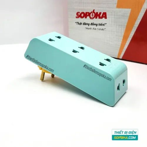 Phích Cắm Chia Điện 5 Lỗ Cổ Xoay 2200W 10A P25T/P25X SOPOKA