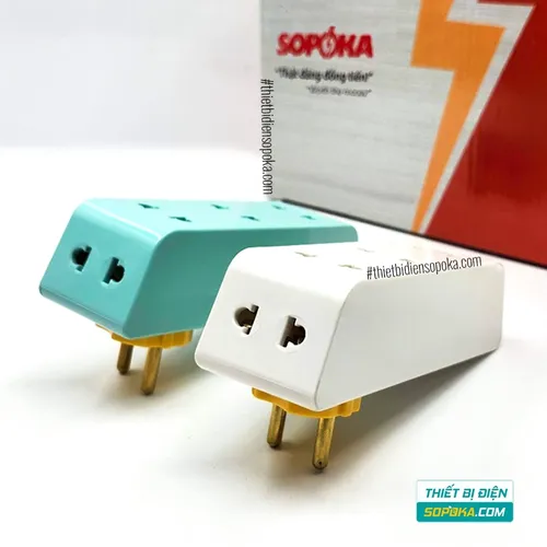 Phích Cắm Chia Điện 5 Lỗ Cổ Xoay 2200W 10A P25T/P25X SOPOKA