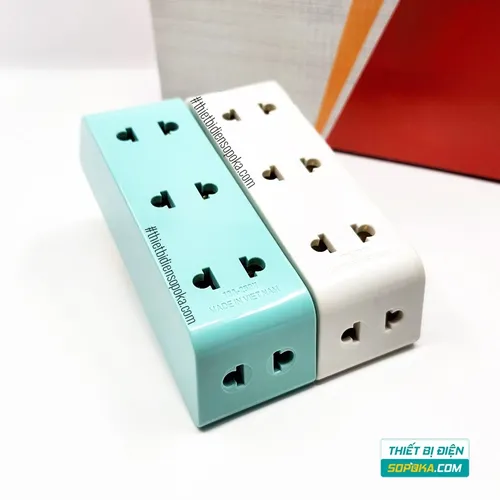 Phích Cắm Chia Điện 5 Lỗ Cổ Xoay 2200W 10A P25T/P25X SOPOKA