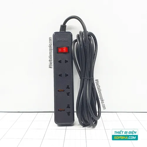 SOPOKA Ổ Cắm Điện 4 Lỗ 2200W Lõi Sứ Chịu Nhiệt Chống Va Đập 4K3 / 4K5