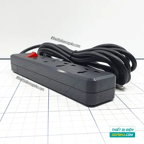 SOPOKA Ổ Cắm Điện 4 Lỗ 2200W Lõi Sứ Chịu Nhiệt Chống Va Đập 4K3 / 4K5