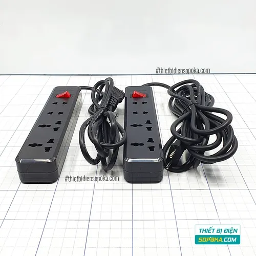 SOPOKA Ổ Cắm Điện 4 Lỗ 2200W Lõi Sứ Chịu Nhiệt Chống Va Đập 4K3 / 4K5