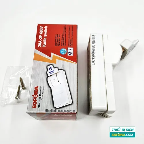 Cầu Dao Đế Sứ 1 Pha 30A 2P 600V D5H SOPOKA