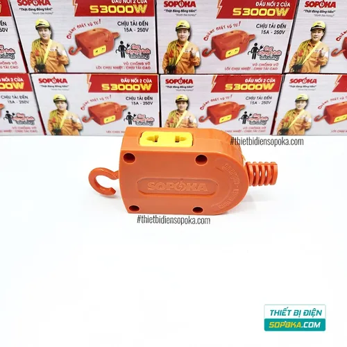 Ổ Cắm – Đầu Nối Điện 2 Cổng 3000W 15A S3000W SOPOKA