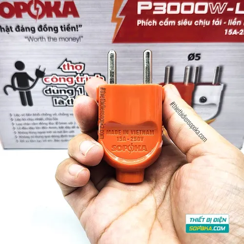 Phích Cắm Điện Dương 3000W 15A P3000WLK SOPOKA