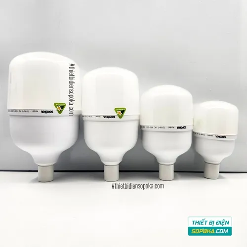 Bóng Đèn LED Hình Trụ Trơn Sáng Trắng Dòng T 20W–50W 85–265V T20W-T/T30W-T/T40W-T/T50W-T SOPOKA
