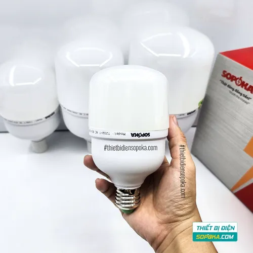 Bóng Đèn LED Hình Trụ Trơn Sáng Trắng Dòng T 20W–50W 85–265V T20W-T/T30W-T/T40W-T/T50W-T SOPOKA