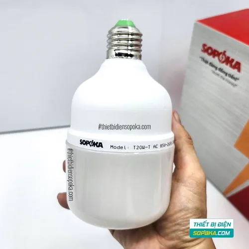 Bóng Đèn LED Hình Trụ Trơn Sáng Trắng Dòng T 20W–50W 85–265V T20W-T/T30W-T/T40W-T/T50W-T SOPOKA